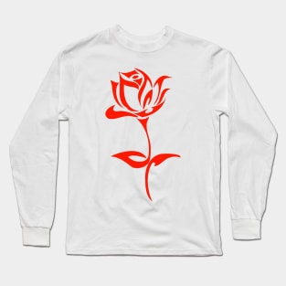 tribal rose Long Sleeve T-Shirt